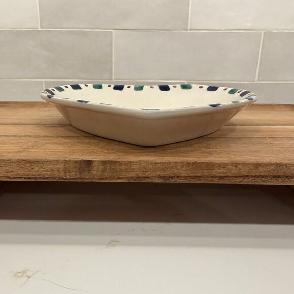 VTG Country Apple Heart Shaped Stoneware Serving Dish - Picture 3 of 4